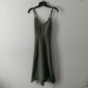 Krimson Klover‎ Size Small Stella Dress Olive Green Handkerchief Hem Sleeveless